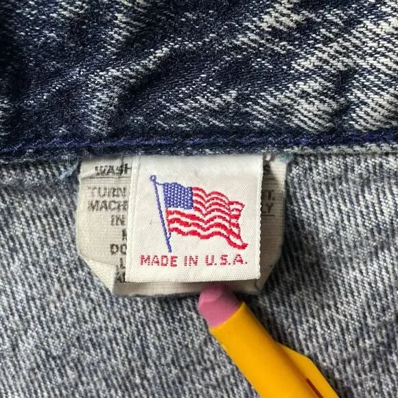 Vintage Rocky Mountain High Waist Acid Wash Bareback Jeans Western Flap Front - Picture 5 of 13